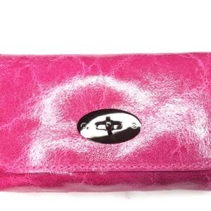 Genuine Italian  Leather Fuchsia Pochette